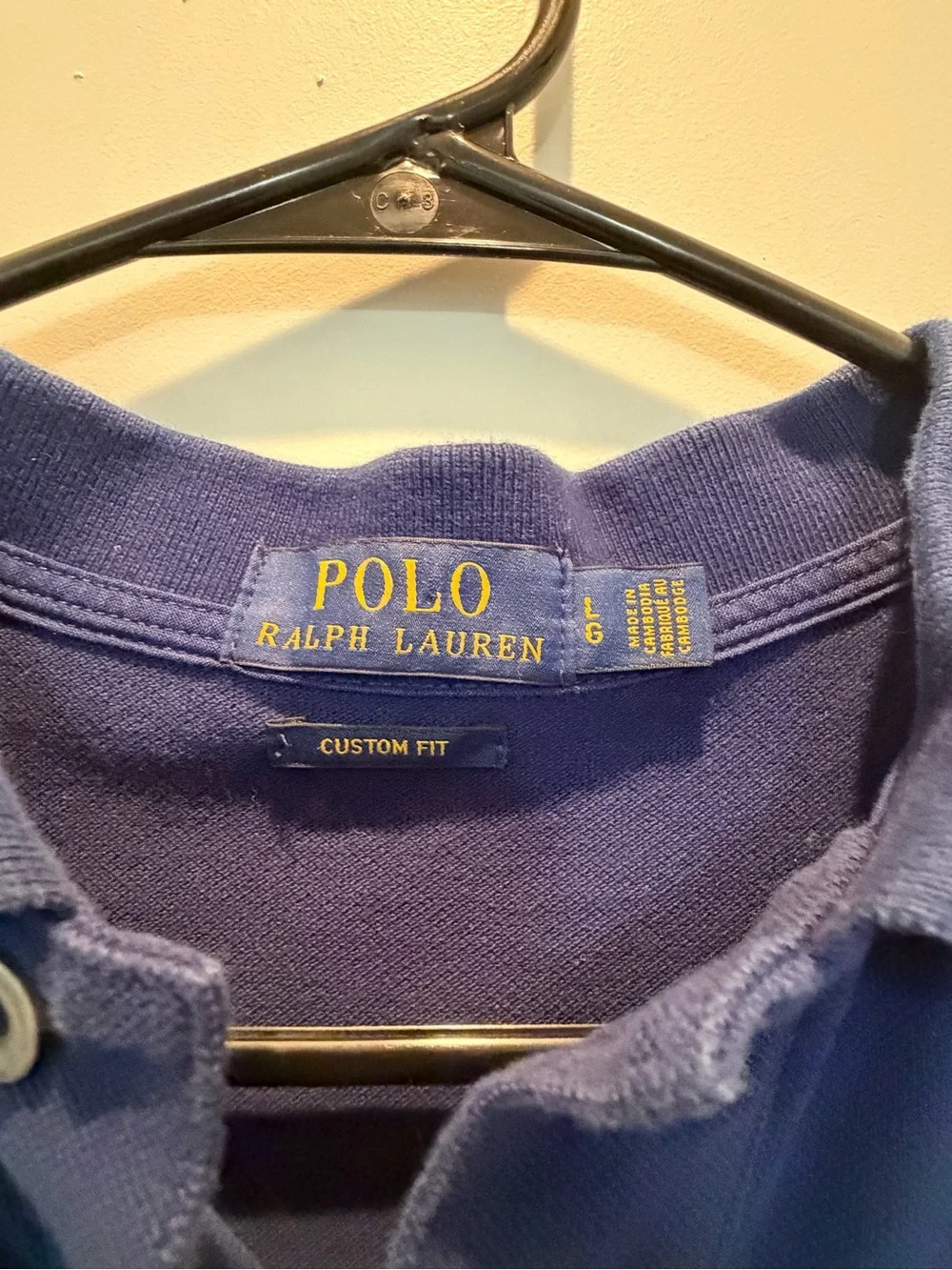 Vintage Ralph Lauren Shirt Mens M/L Navy Yacht Club Sailing Nautical Polo